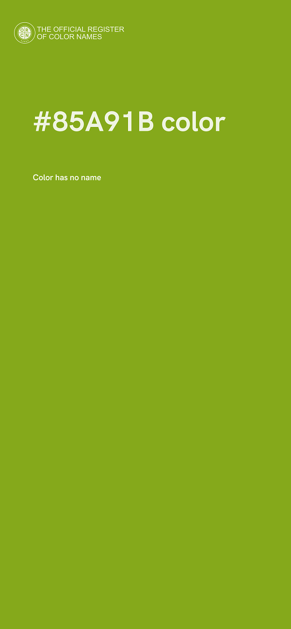 #85A91B color image