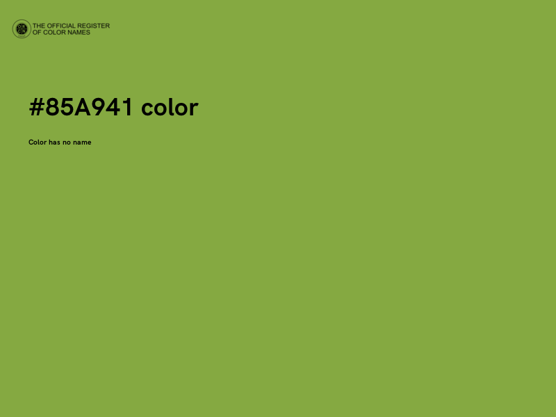 #85A941 color image