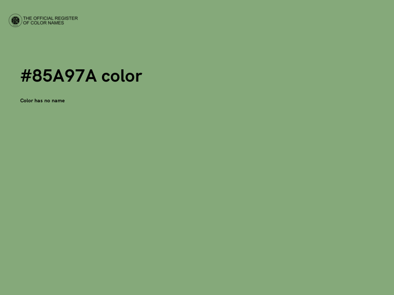 #85A97A color image