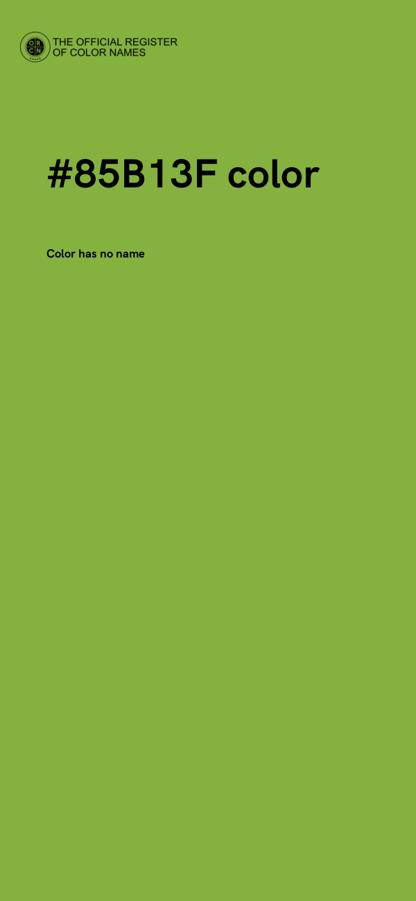 #85B13F color image