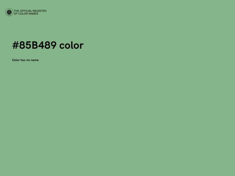 #85B489 color image