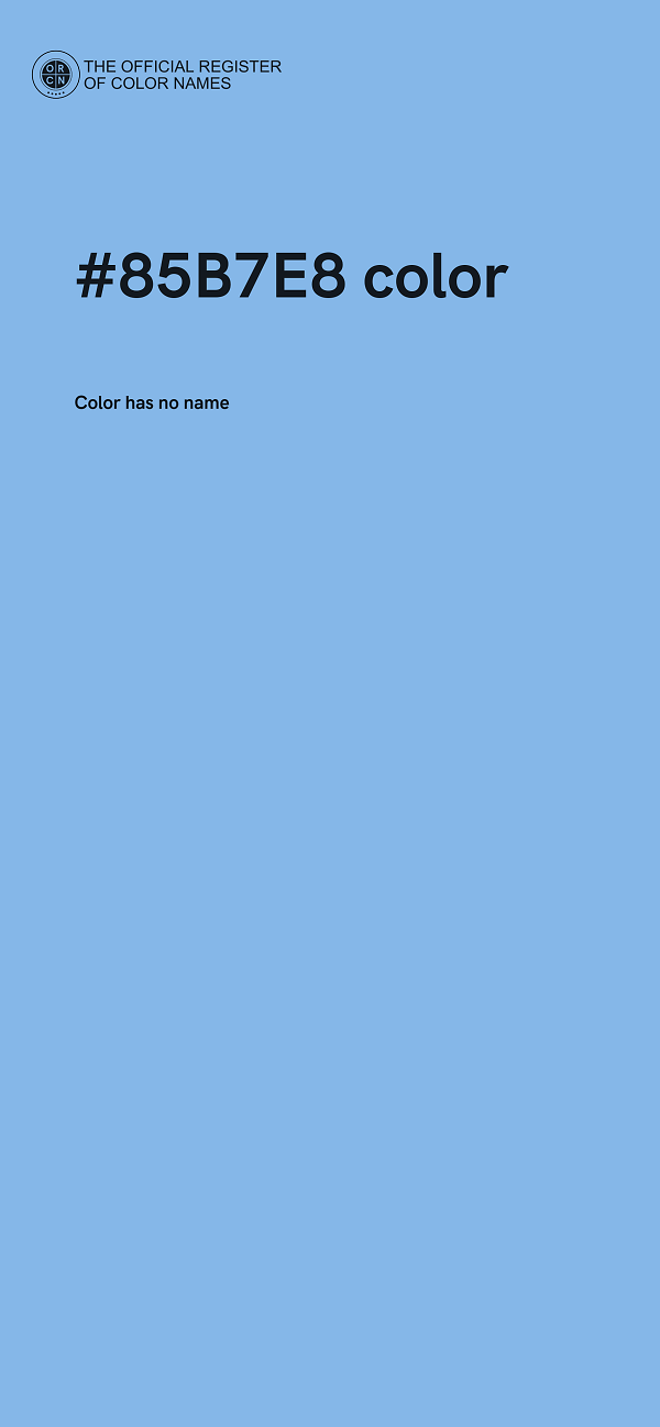 #85B7E8 color image