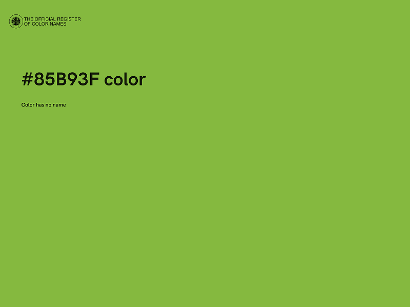 #85B93F color image