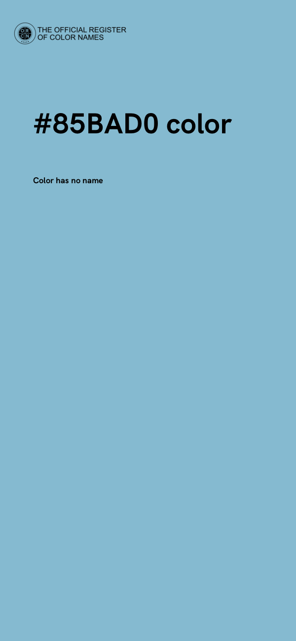 #85BAD0 color image
