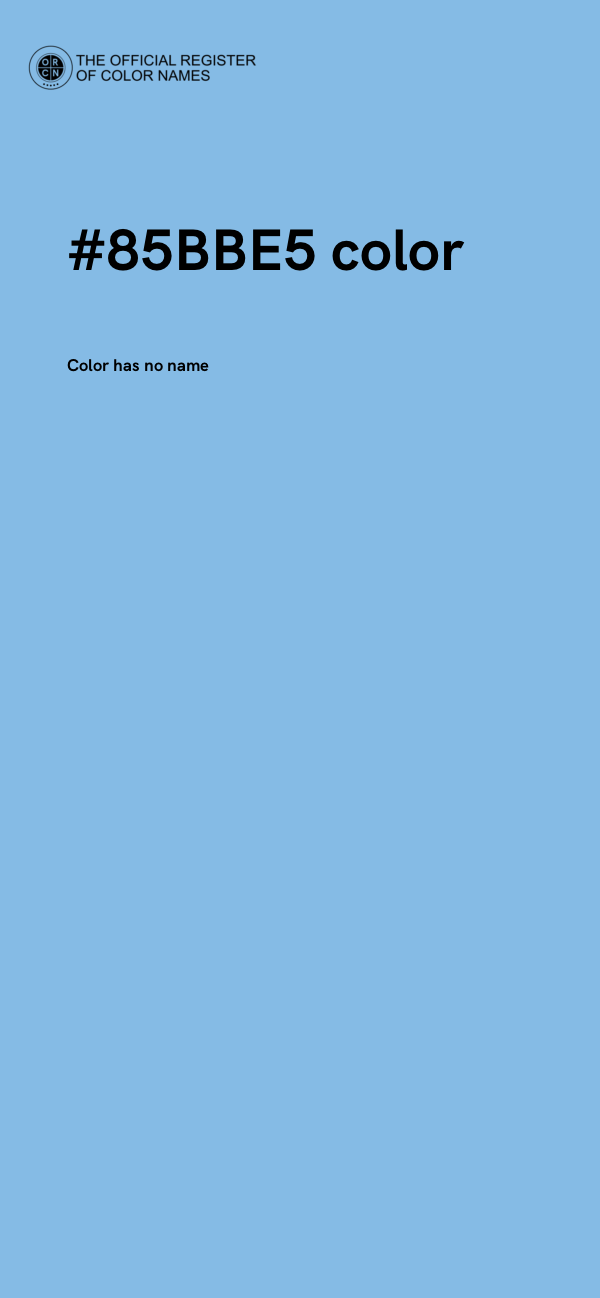 #85BBE5 color image