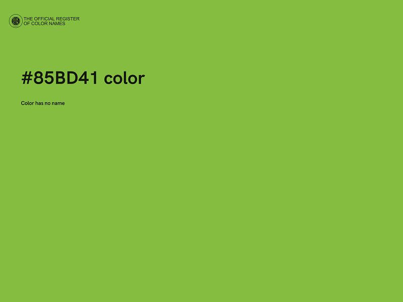 #85BD41 color image