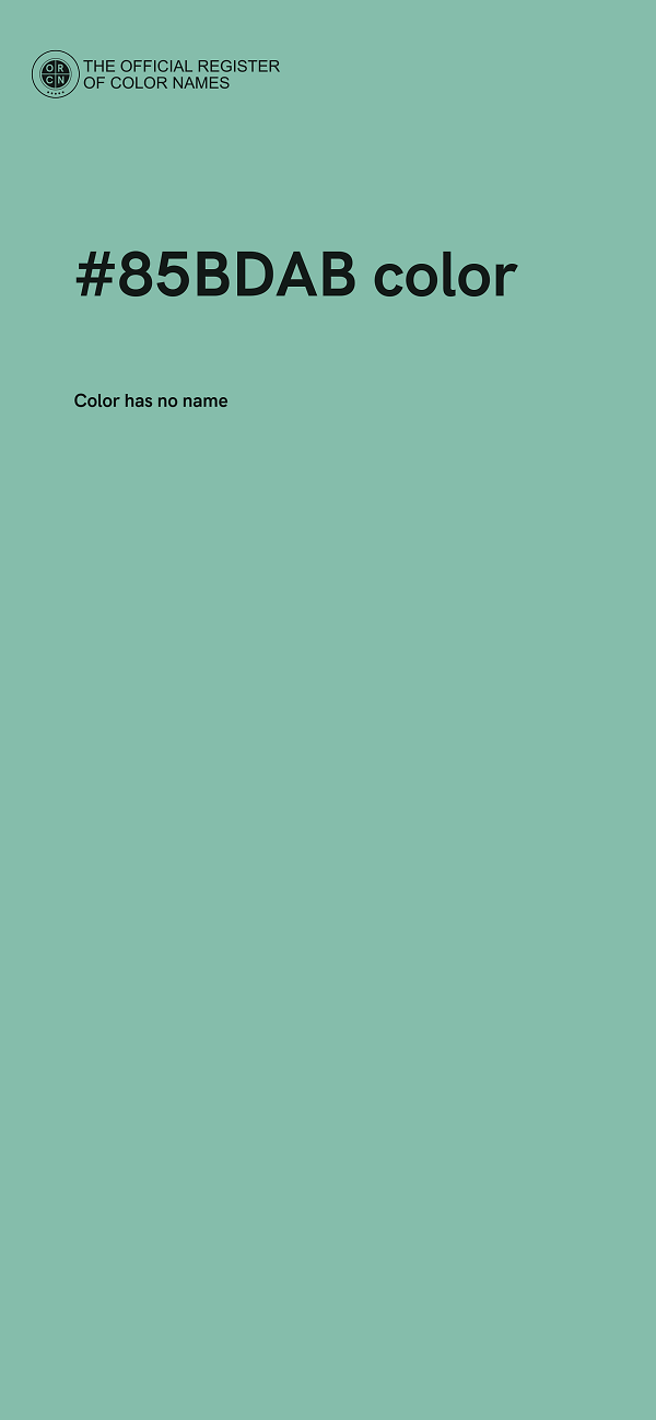 #85BDAB color image