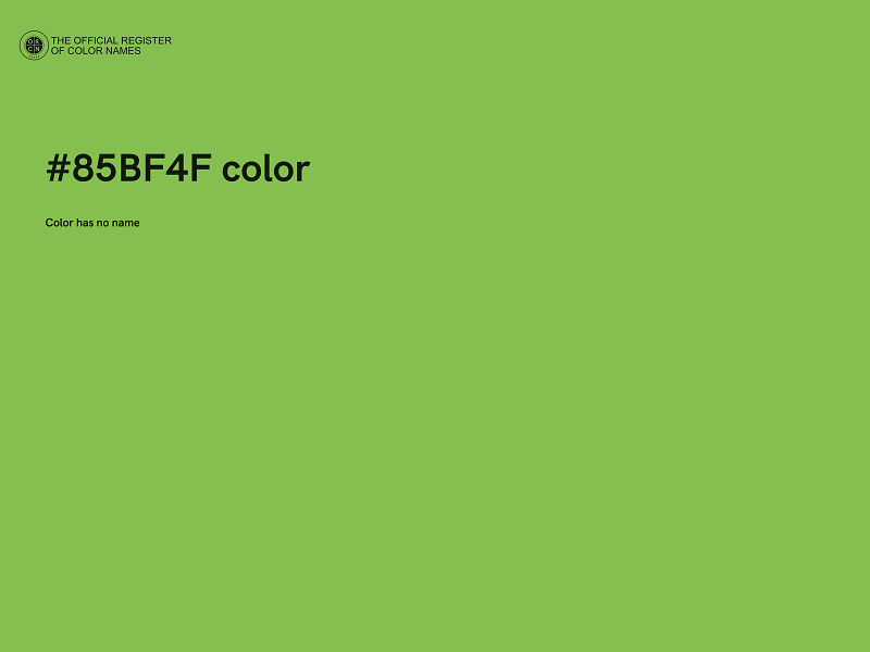 #85BF4F color image