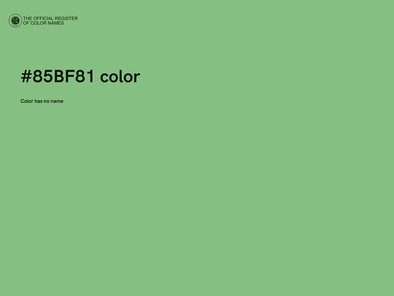 #85BF81 color image