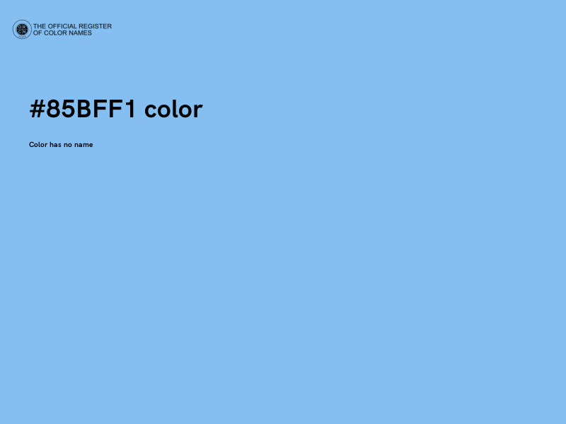 #85BFF1 color image