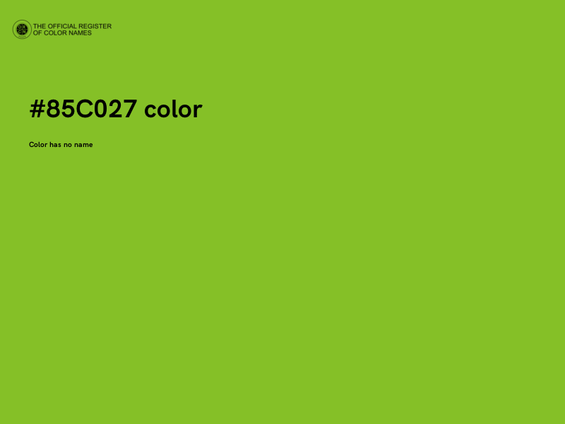 #85C027 color image