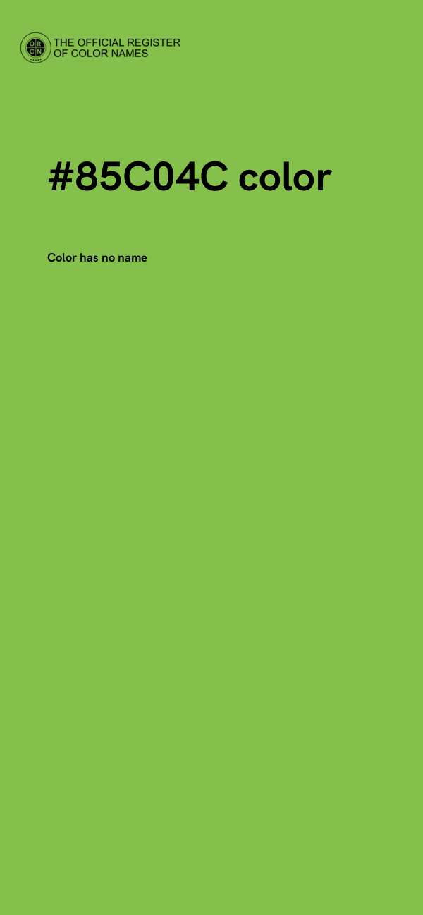 #85C04C color image