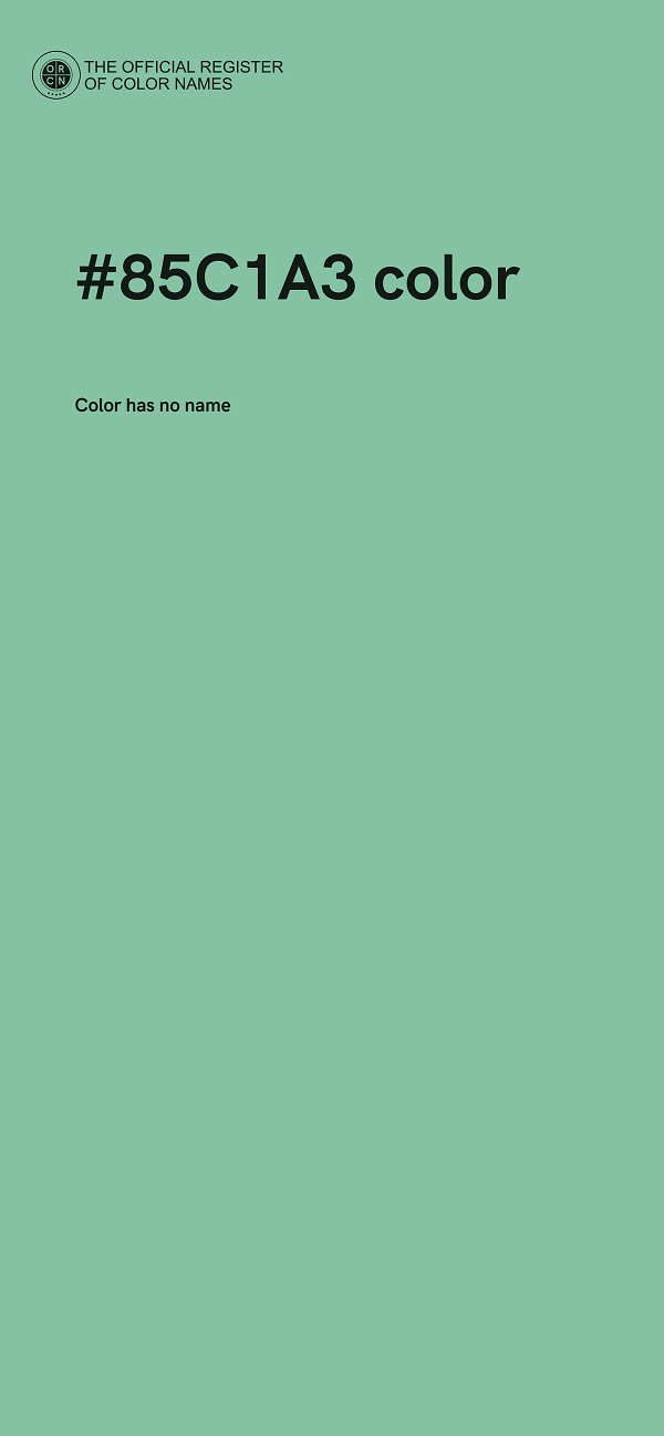 #85C1A3 color image