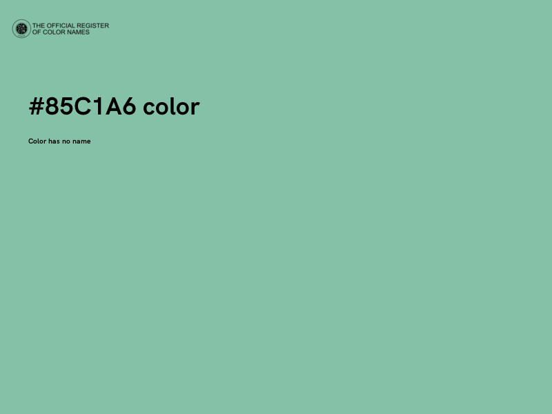 #85C1A6 color image