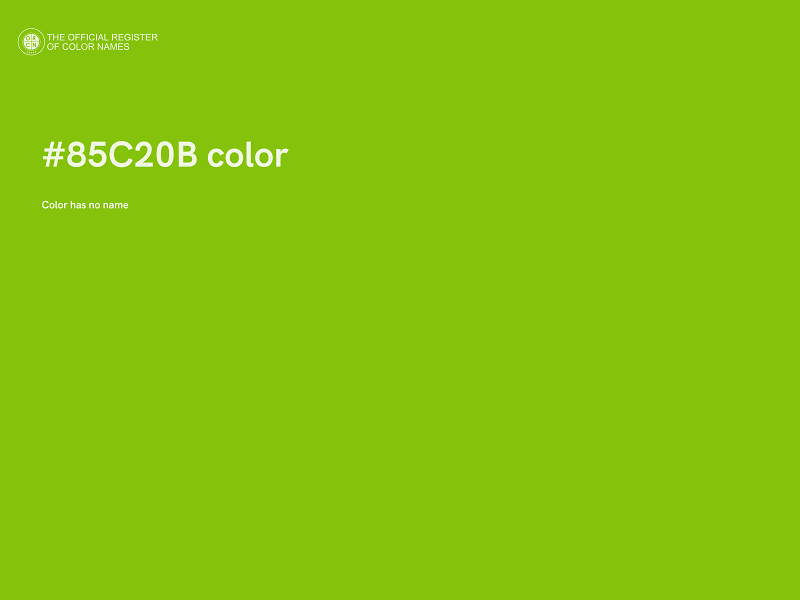 #85C20B color image