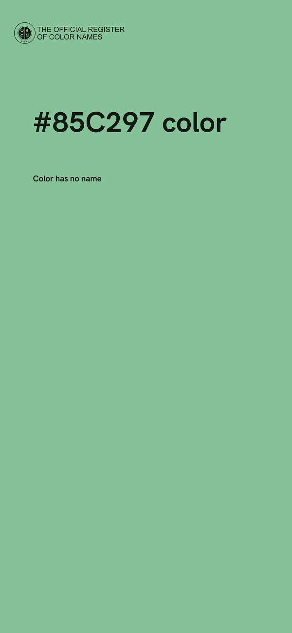 #85C297 color image