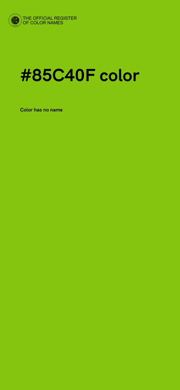 #85C40F color image