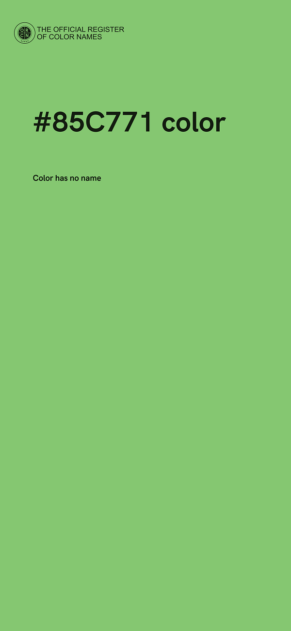 #85C771 color image