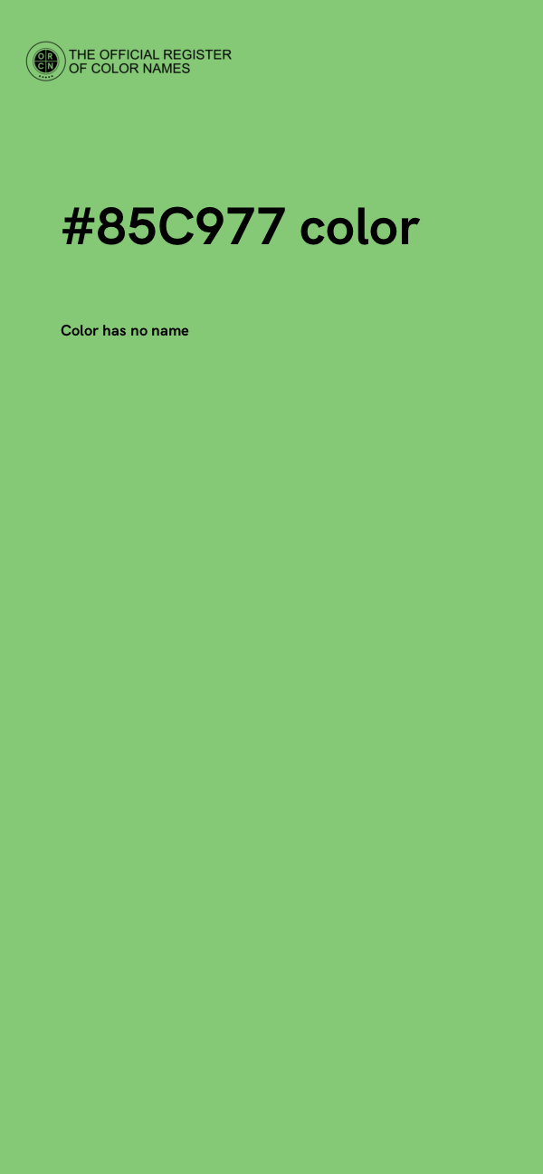 #85C977 color image