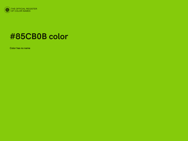 #85CB0B color image