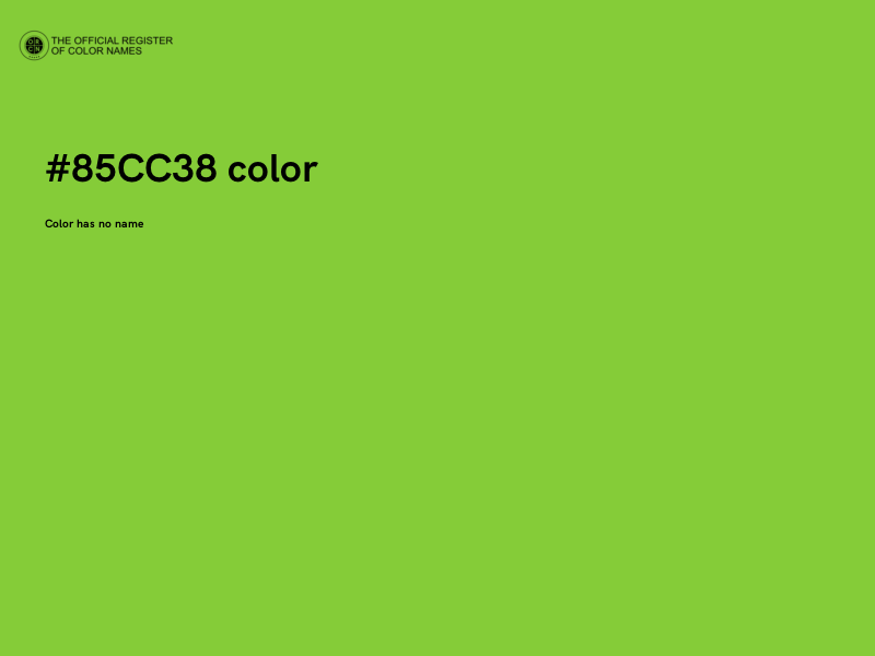 #85CC38 color image