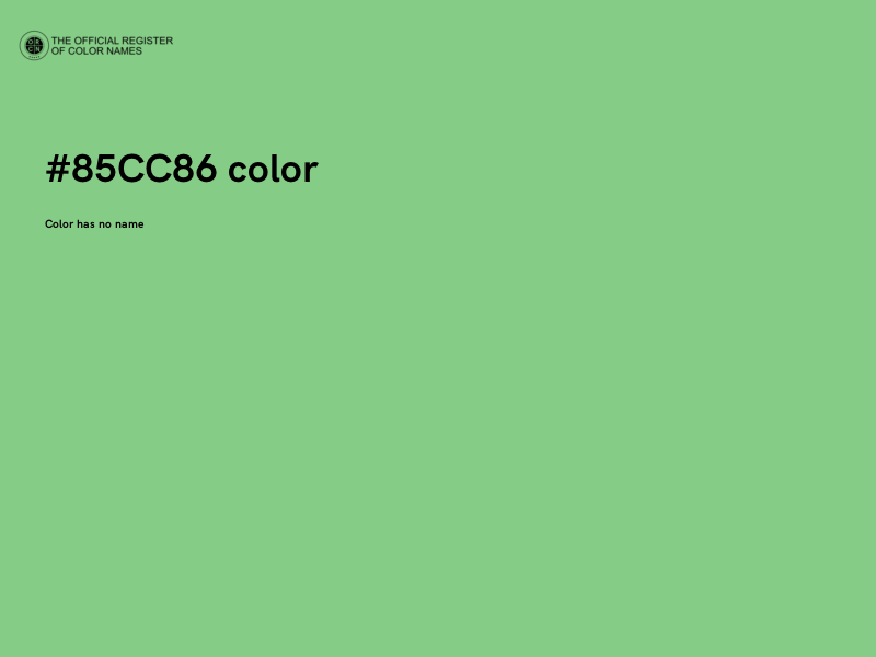#85CC86 color image