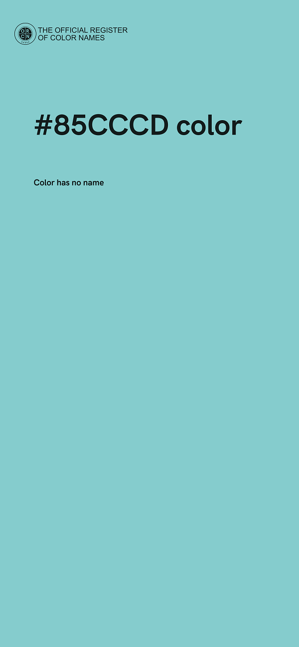 #85CCCD color image