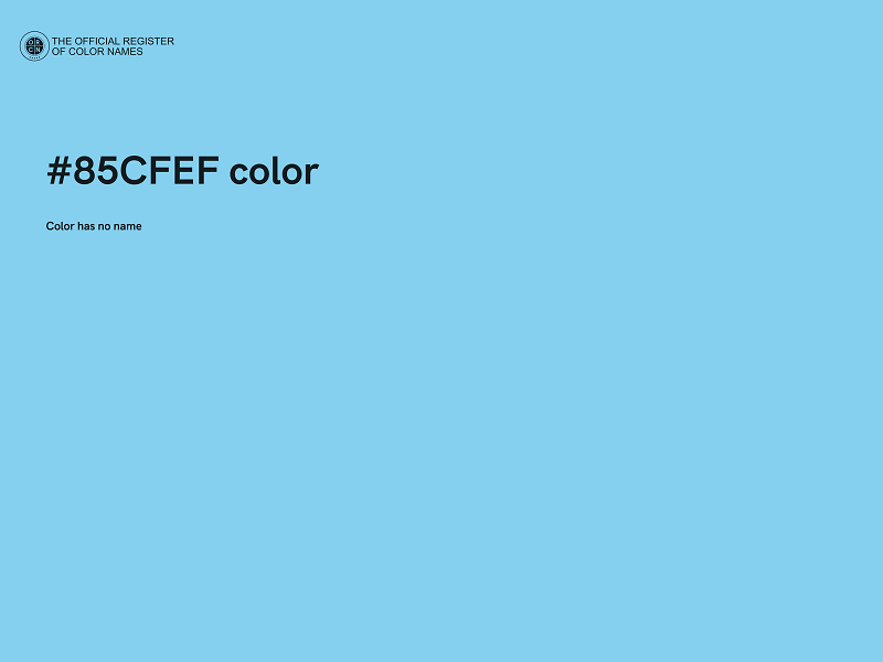 #85CFEF color image