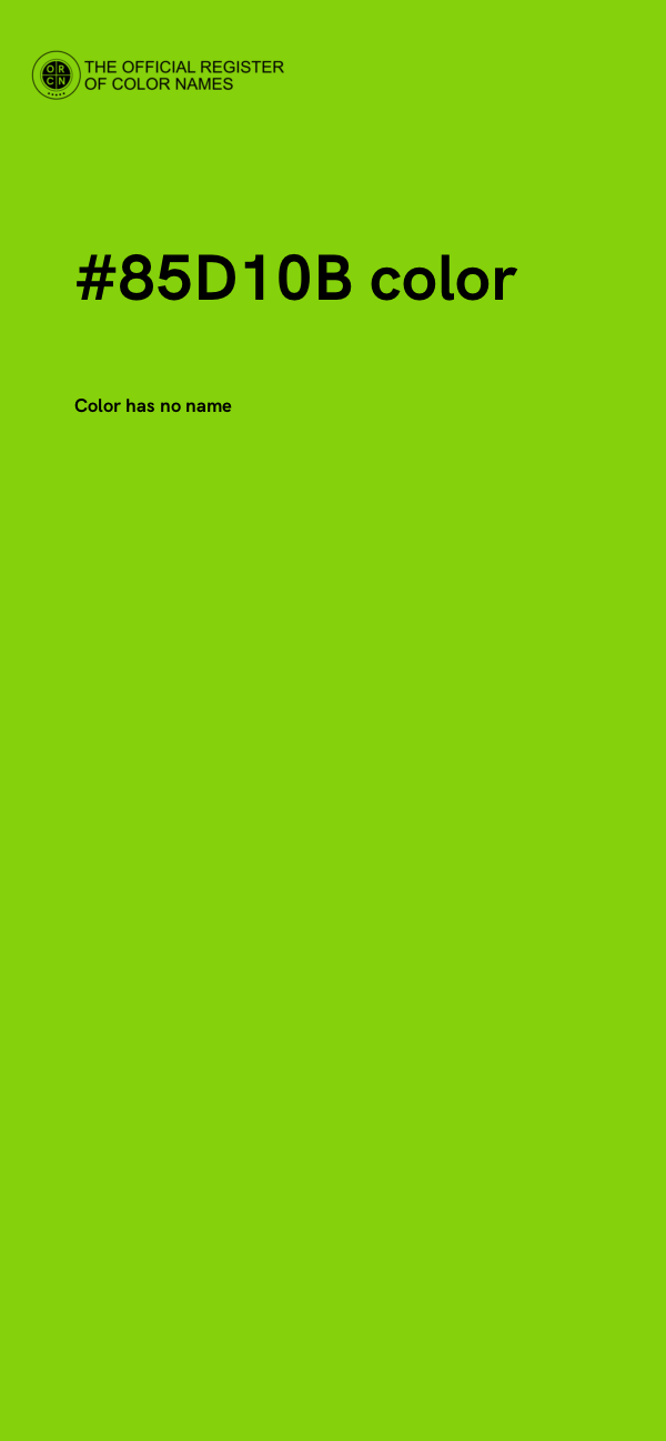 #85D10B color image