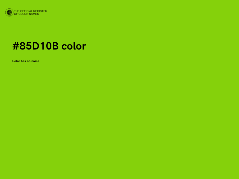 #85D10B color image