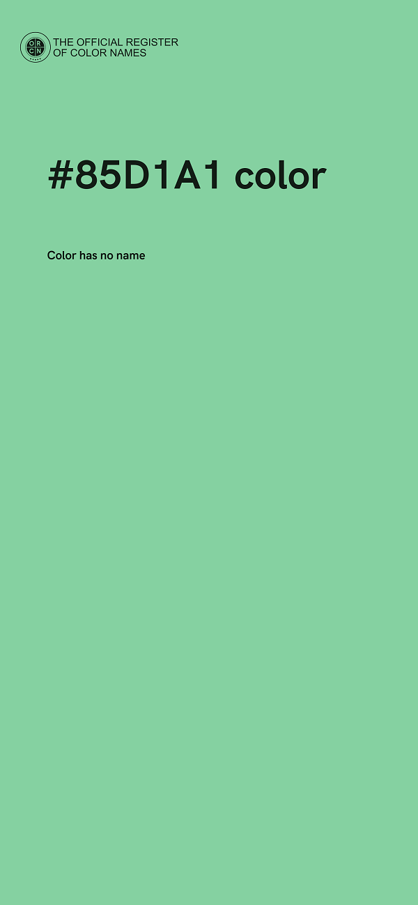 #85D1A1 color image