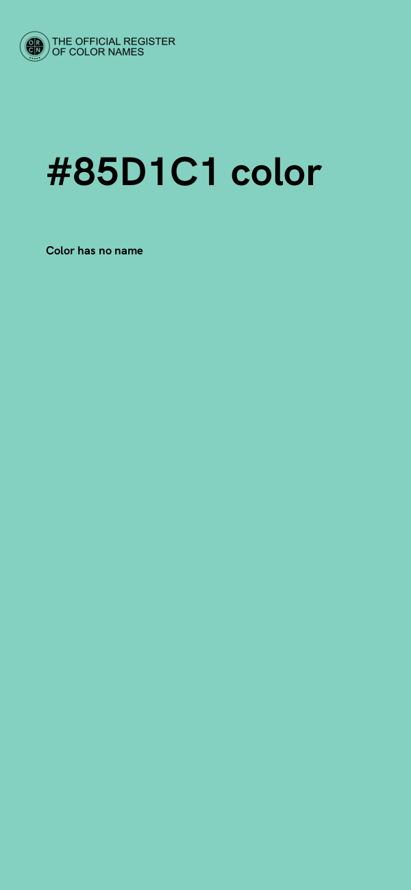 #85D1C1 color image