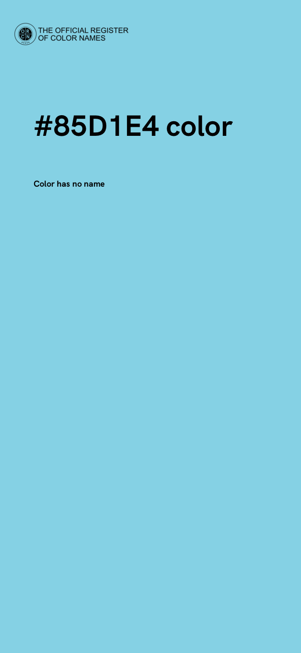 #85D1E4 color image