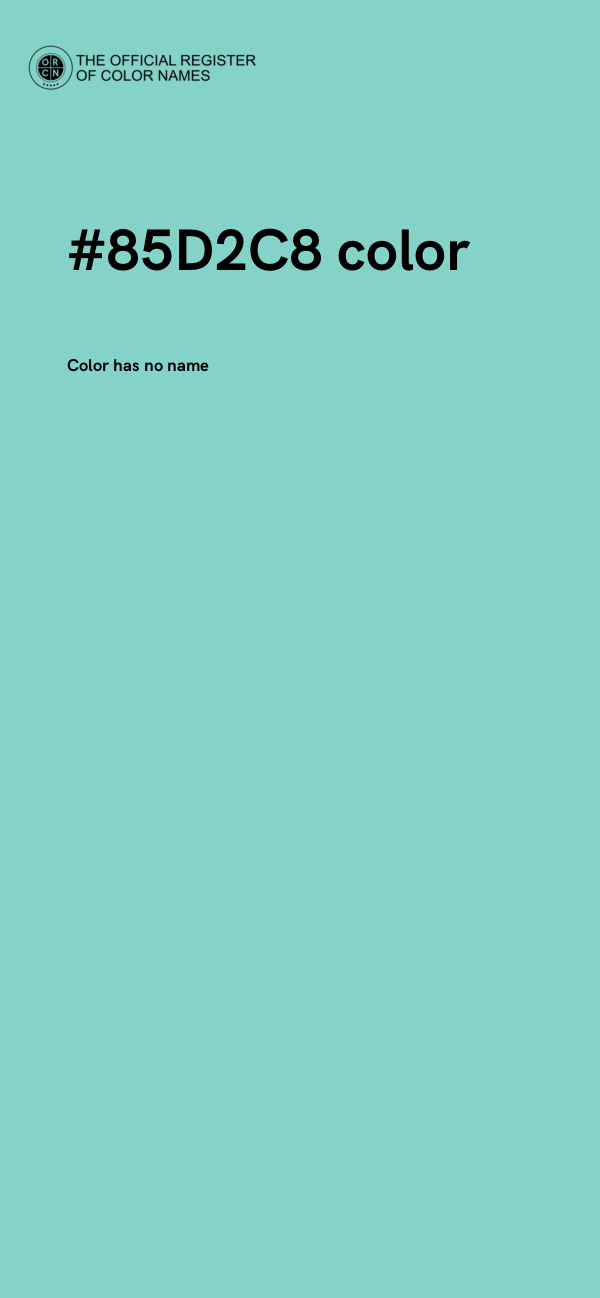 #85D2C8 color image