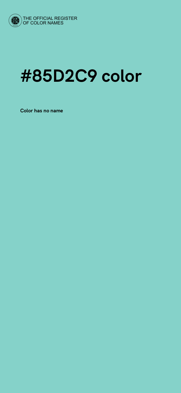 #85D2C9 color image