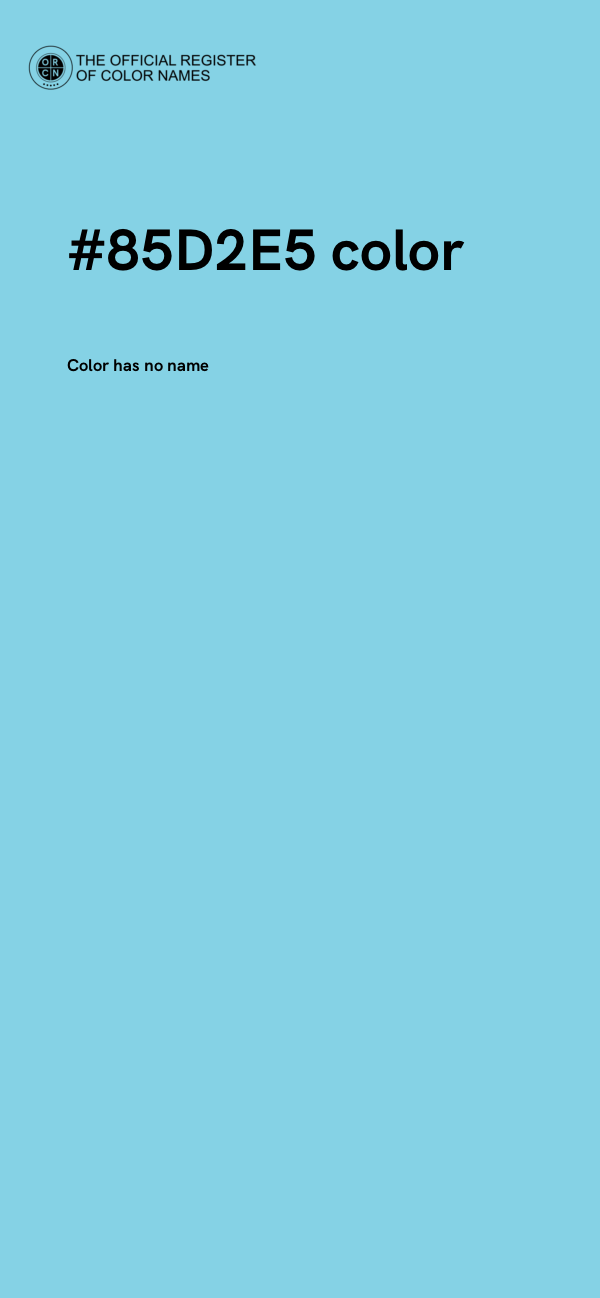 #85D2E5 color image