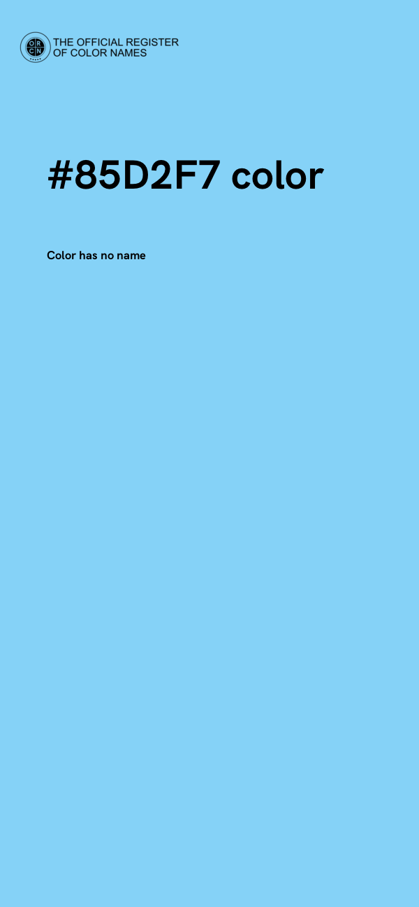 #85D2F7 color image