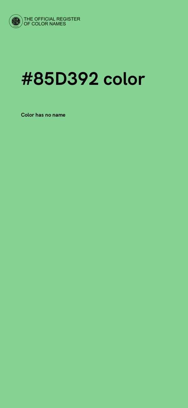 #85D392 color image