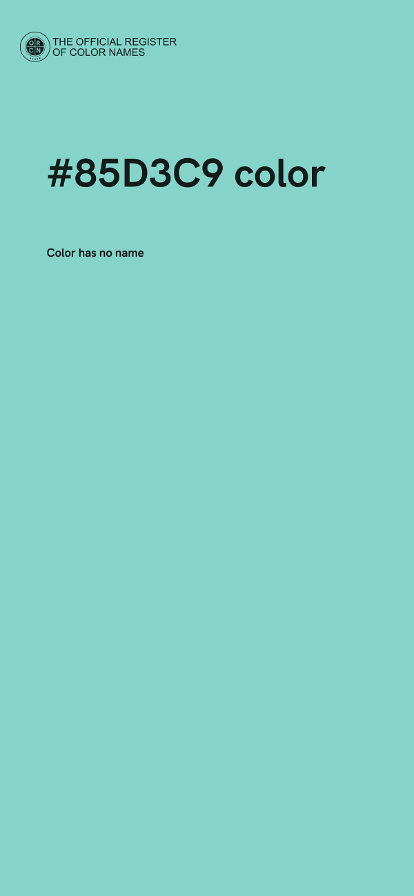 #85D3C9 color image