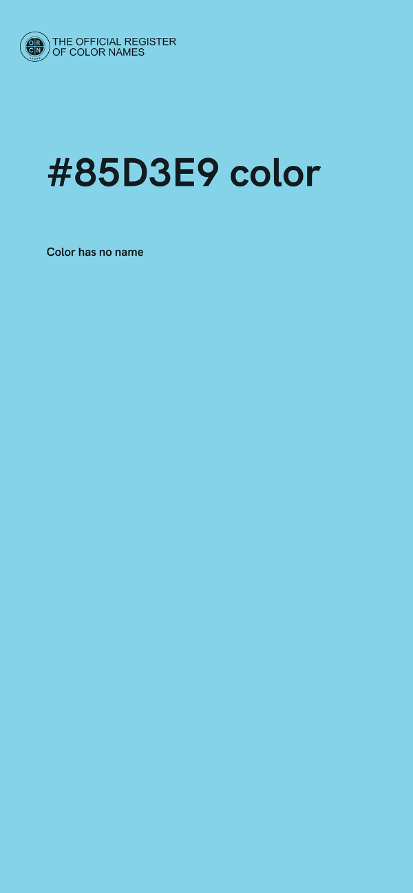 #85D3E9 color image