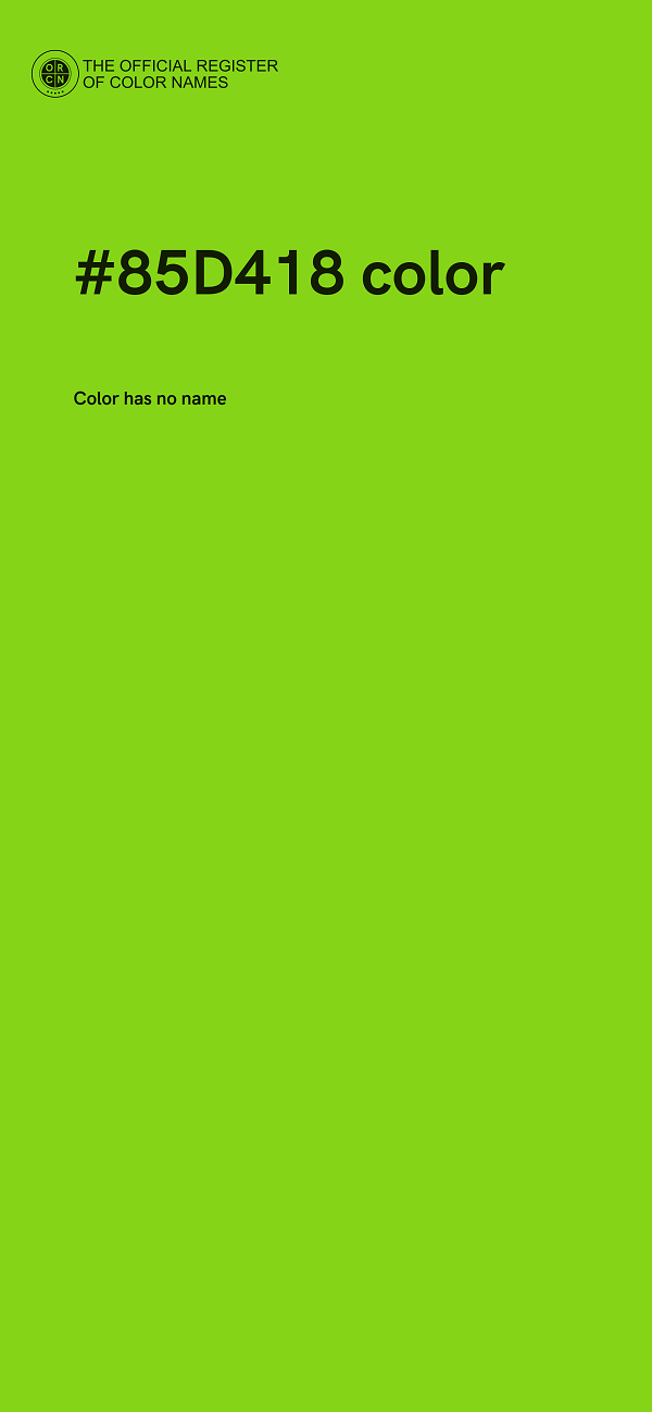 #85D418 color image