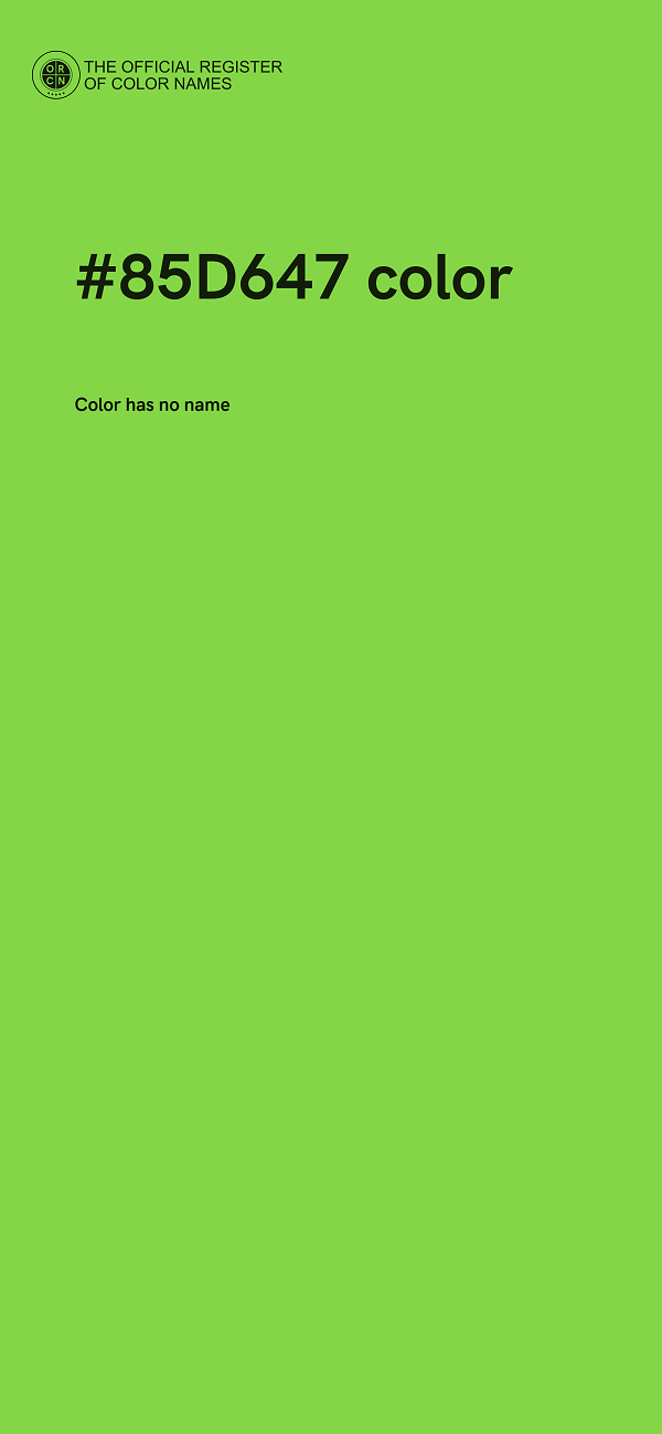 #85D647 color image