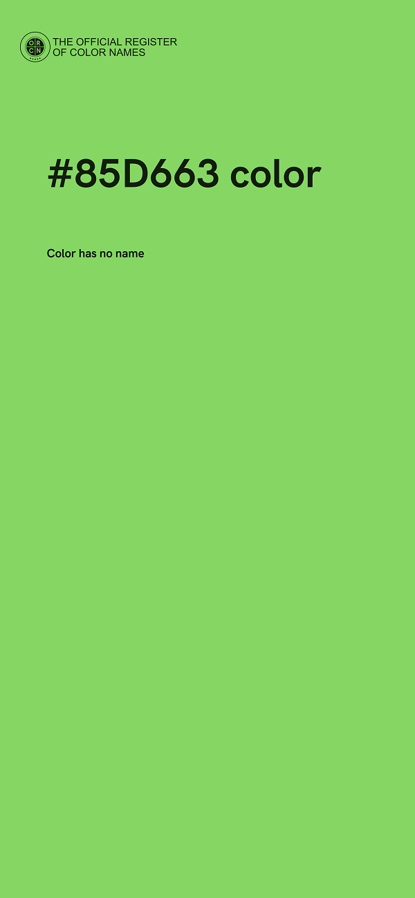 #85D663 color image