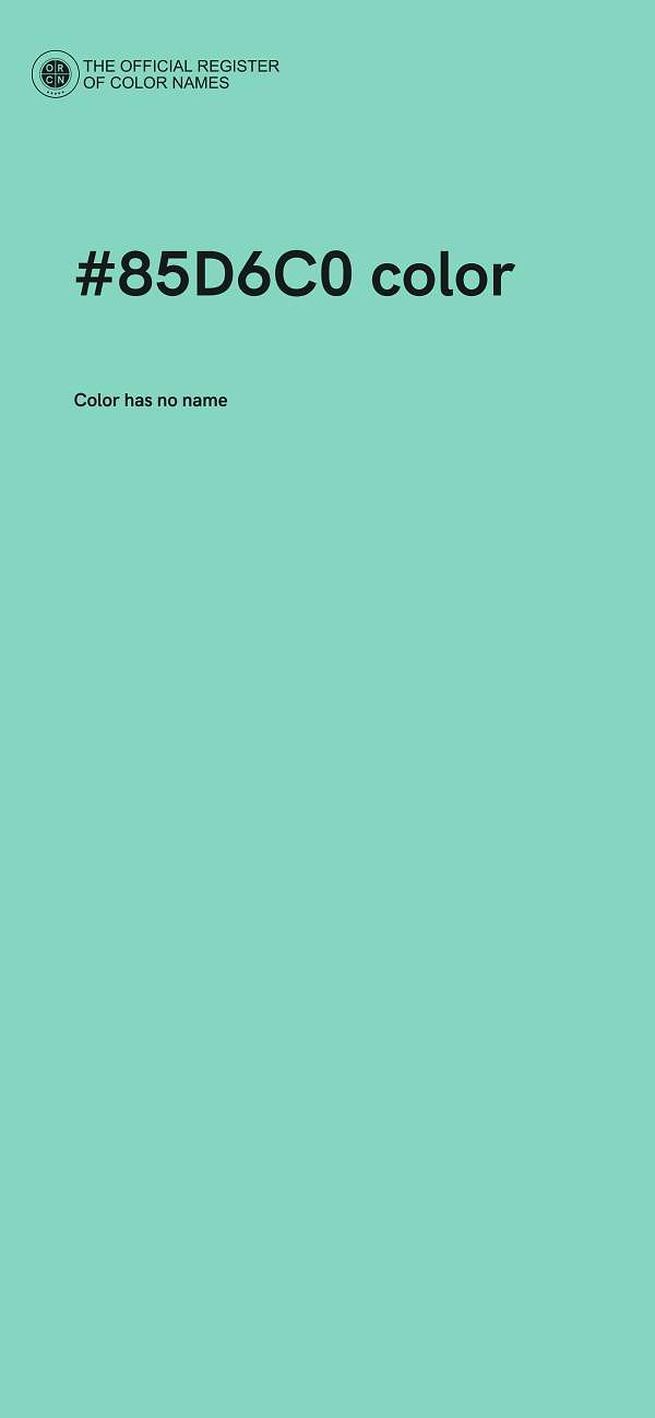 #85D6C0 color image