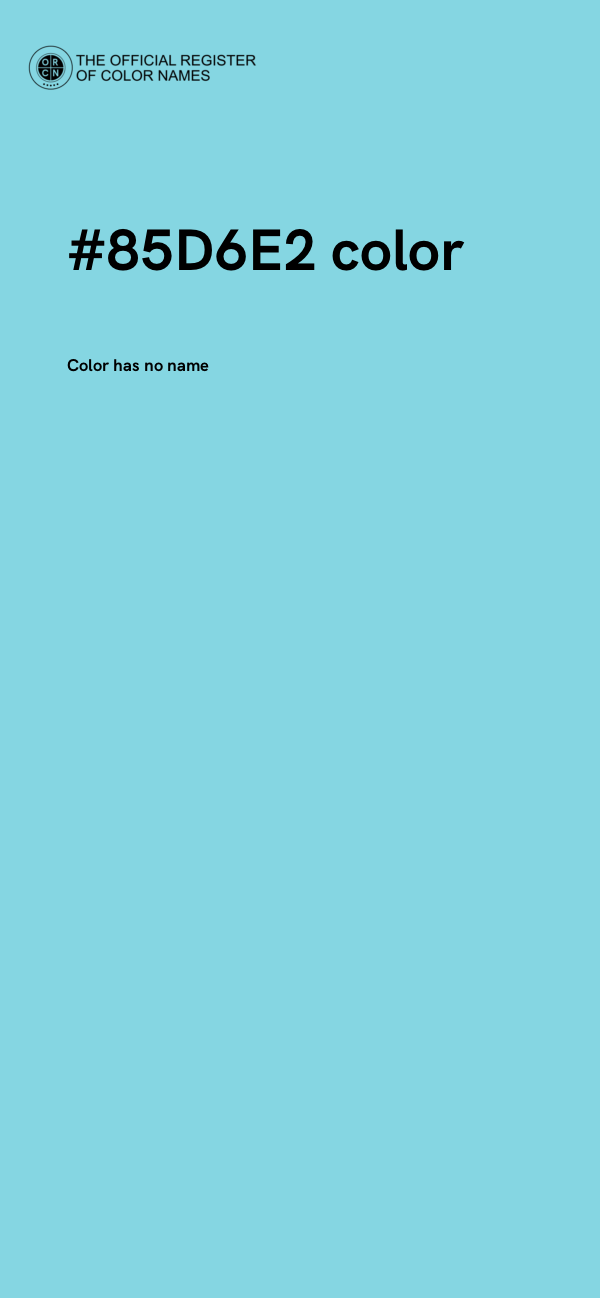 #85D6E2 color image