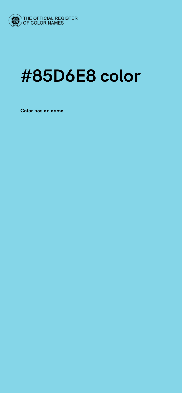 #85D6E8 color image