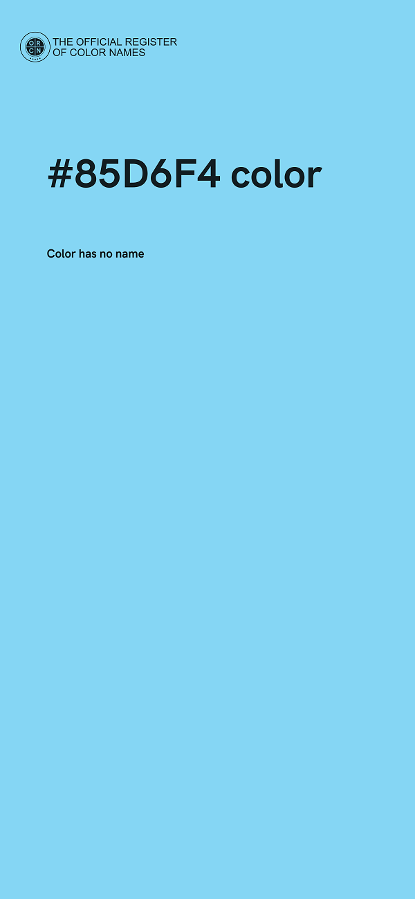 #85D6F4 color image
