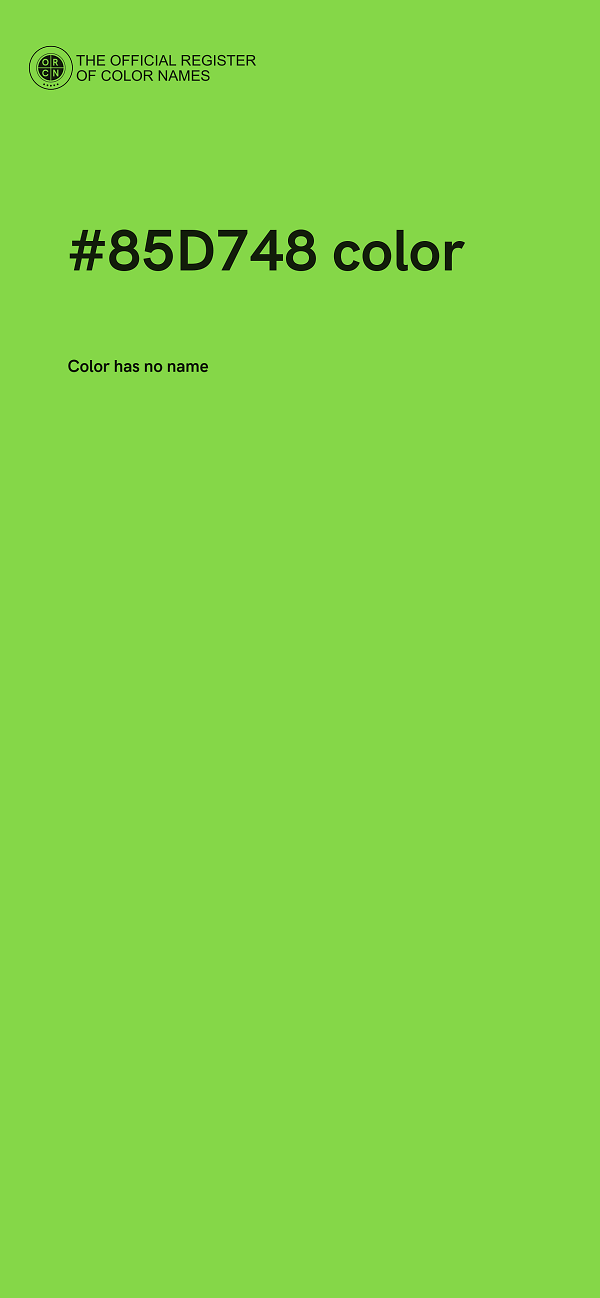 #85D748 color image