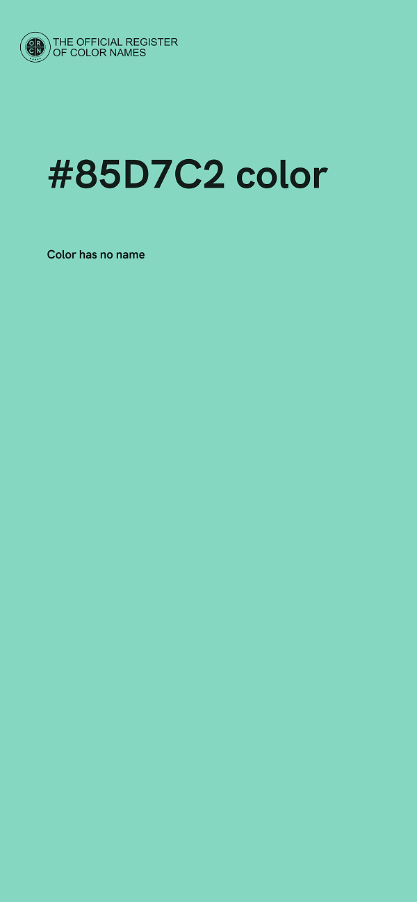 #85D7C2 color image