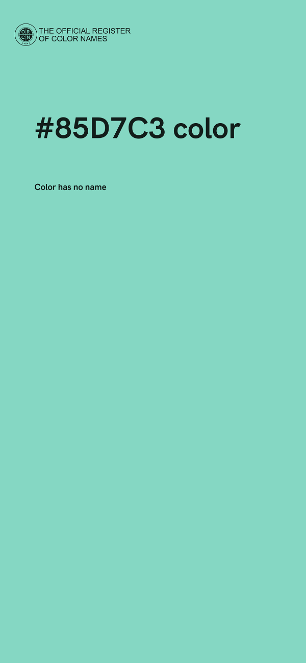#85D7C3 color image